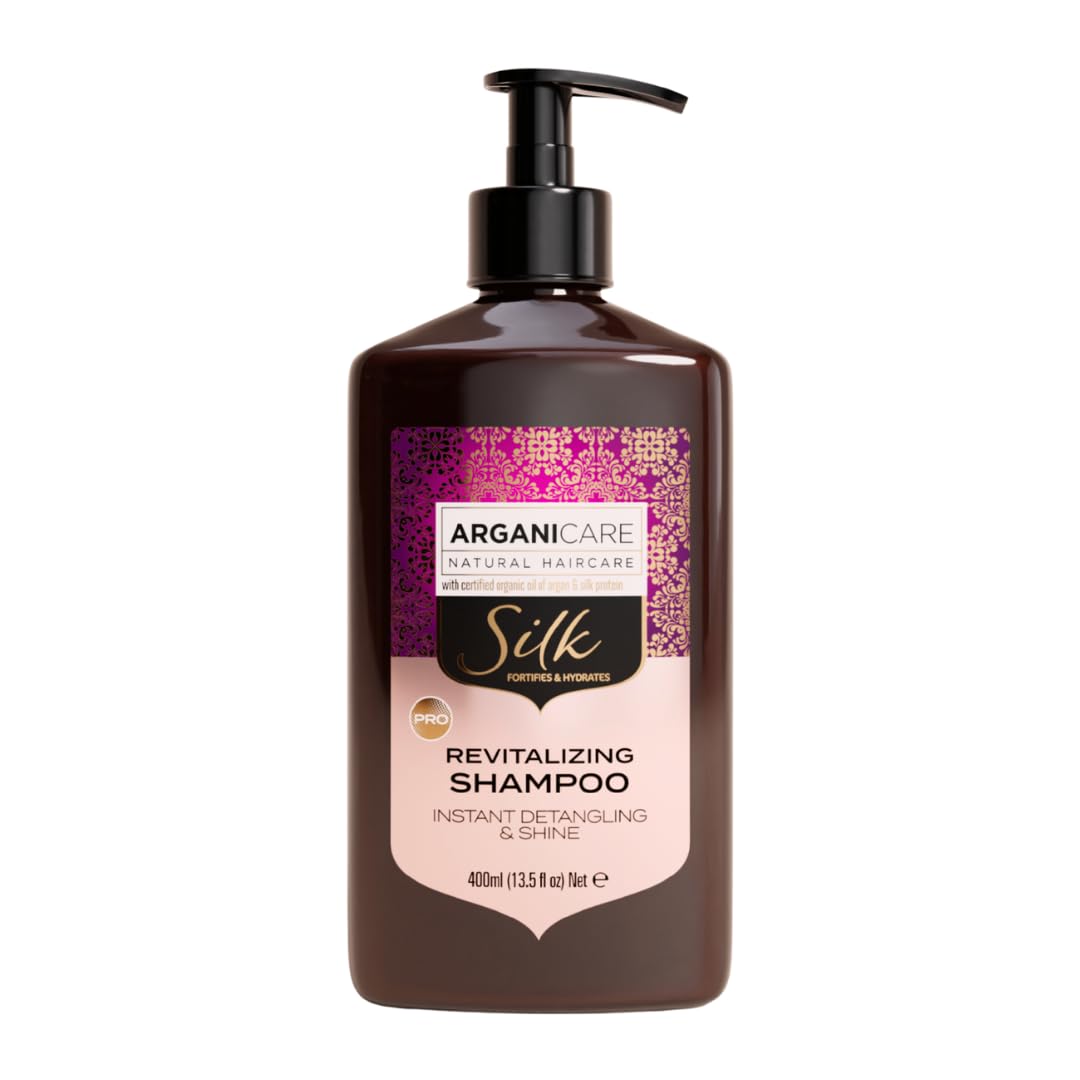 ARGANICARE - Shampoing traitant Antipelliculaire à l'Huile d'Argan - Soin Cheveux Secs et Abîmés - Flacon 400 ml