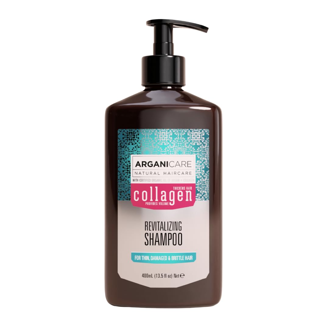 ARGANICARE Shampooing Régénérant Fortifiant Biotine & Huile d’Argan – Vitalité, Nutrition et Résistance – Renforce la Fibre Capillaire – Cheveux Fragilisés et Ternes – 400 mL