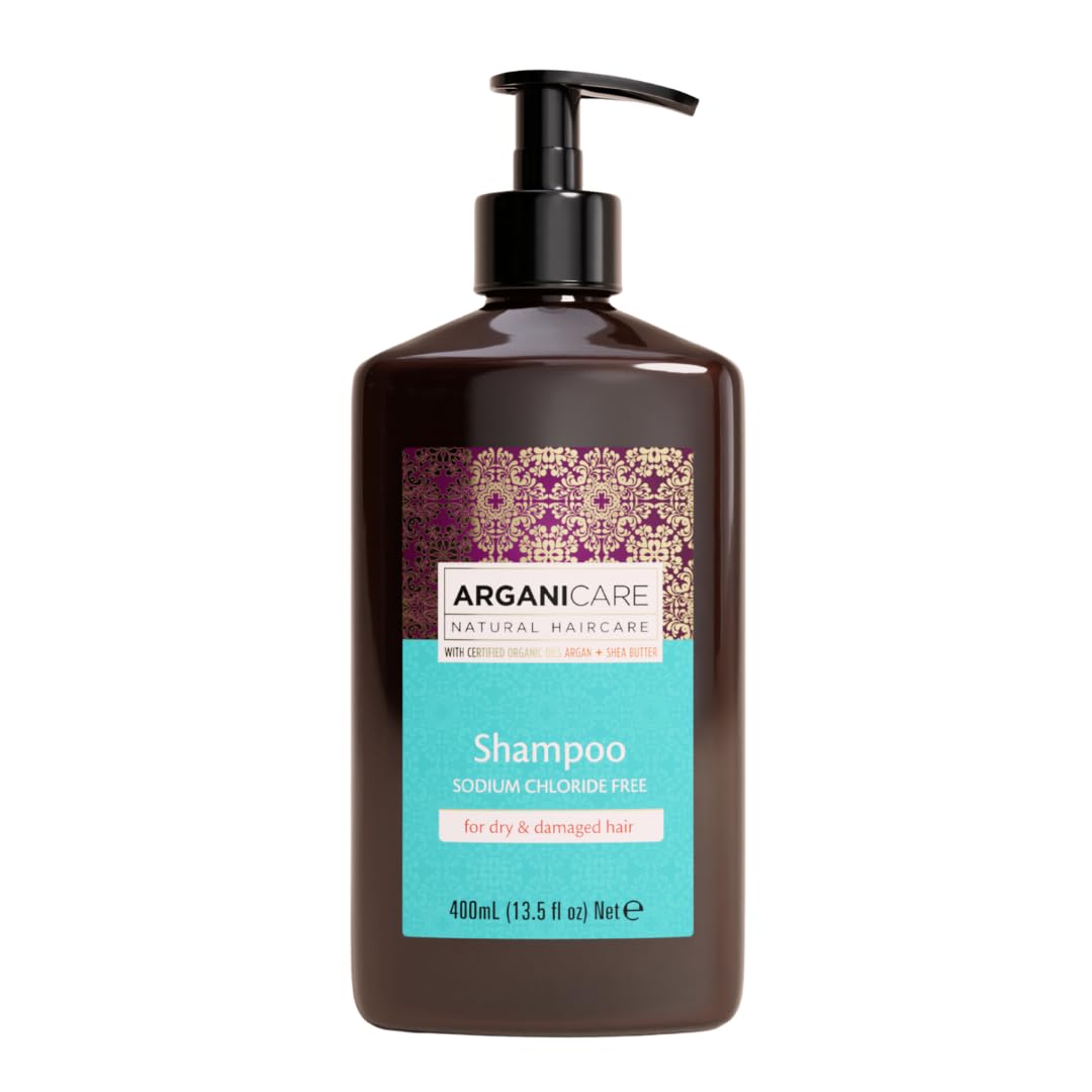 ARGANICARE Shampooing Régénérant Fortifiant Biotine & Huile d’Argan – Vitalité, Nutrition et Résistance – Renforce la Fibre Capillaire – Cheveux Fragilisés et Ternes – 400 mL