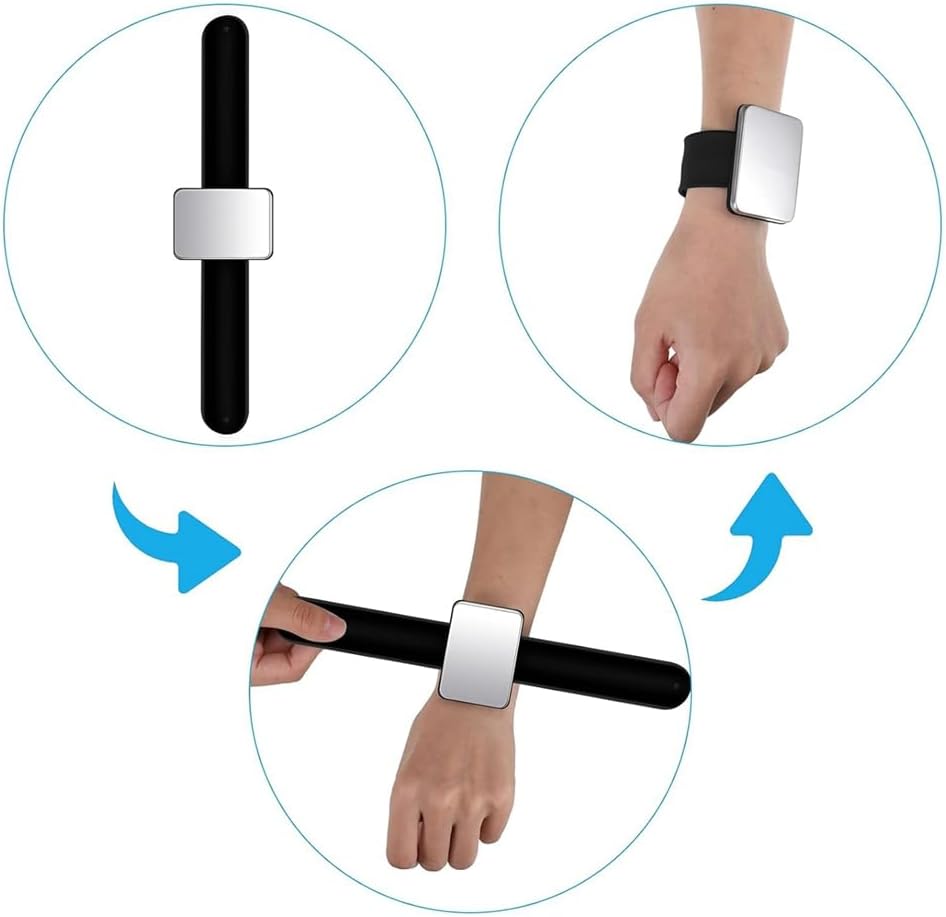 XIAOJUN Bracelet magnétique pour coiffeur, pince pour coiffeur, porte-épingles, bracelet pour tresse, gel, silicone, couture, pointe, , facile à installer, facile