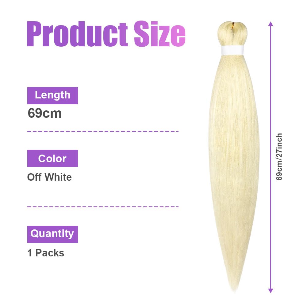 Aomig Rajout Cheveux Tresse, Jumbo Braids Meches, 65cm Extension de Cheveux de Fibre Synthétique pour Crochet Twist Tressage (4 couleurs)