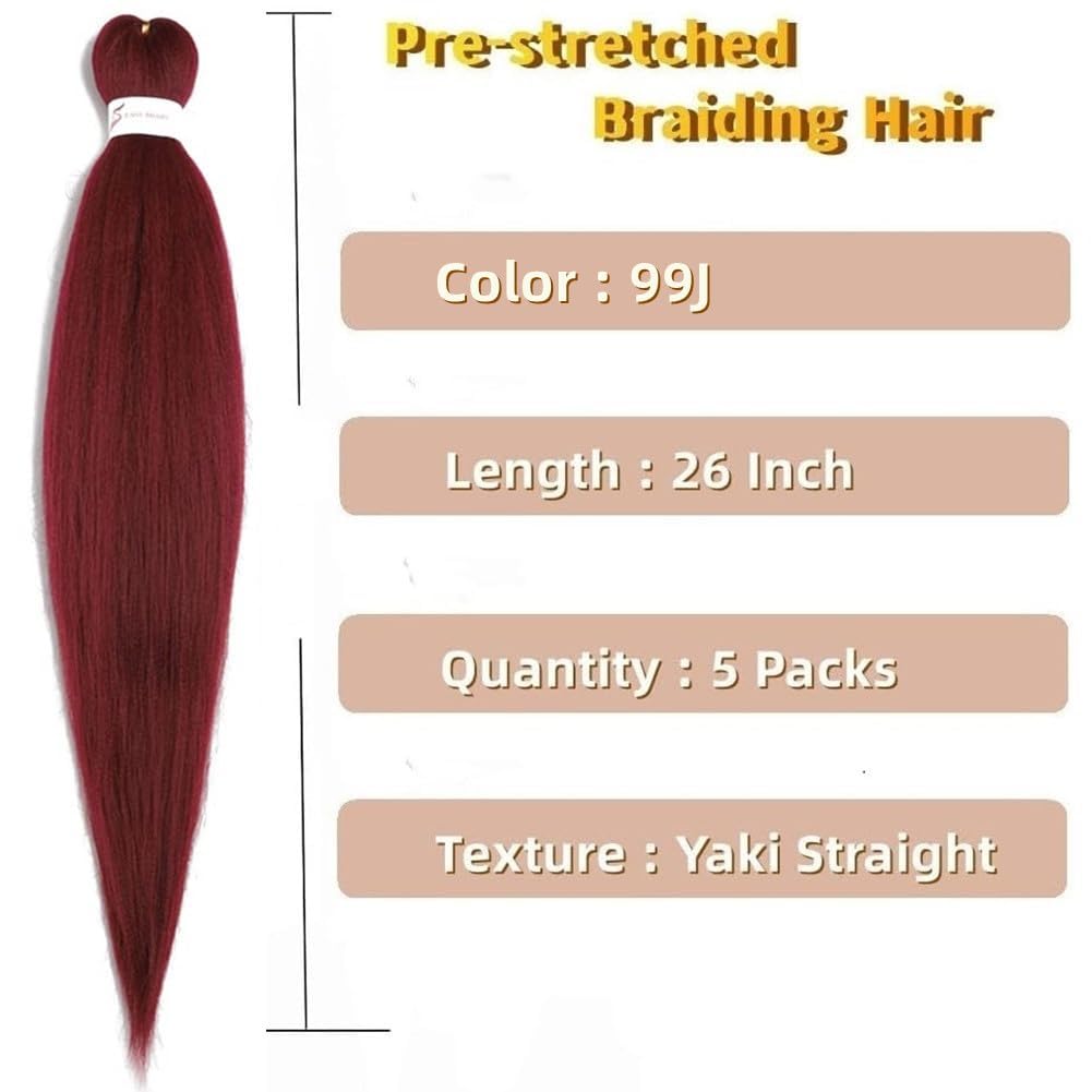 Bouclé Braiding Hair For Boho Braids Meches Rajout Cheveux Tresses For Bohemian Braids Pré-Étirés Meches Pour Tresses Africaine Meche Naturelle Pour Tresse（#Brown ，Total De 6 Packs) ）