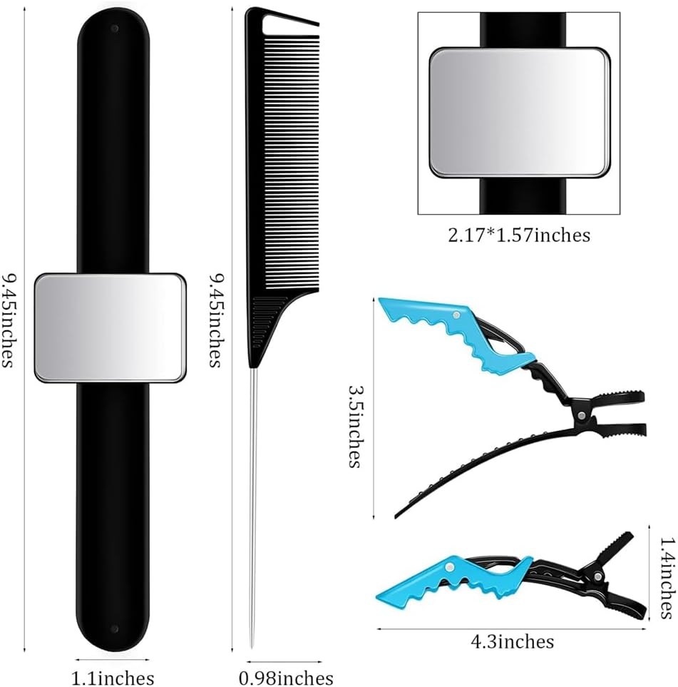 XIAOJUN Bracelet magnétique pour coiffeur, pince pour coiffeur, porte-épingles, bracelet pour tresse, gel, silicone, couture, pointe, , facile à installer, facile