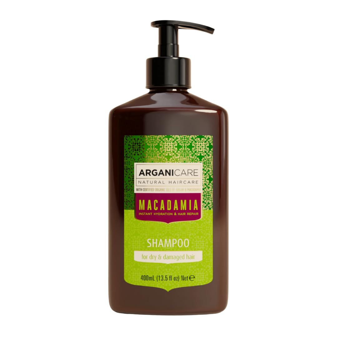 ARGANICARE Shampooing Régénérant Fortifiant Biotine & Huile d’Argan – Vitalité, Nutrition et Résistance – Renforce la Fibre Capillaire – Cheveux Fragilisés et Ternes – 400 mL