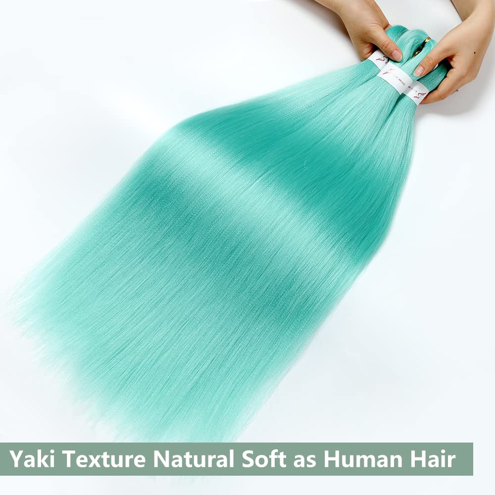 YDDM Meches Pour Tresses Africaine Rose et blanc Rajout Cheveux Tresses Texture Yaki Easy Install pour Debutants 20 Pouces 3 Paquets Cheveux Legers Naturels pour Box Braids Twist Crochet Styles