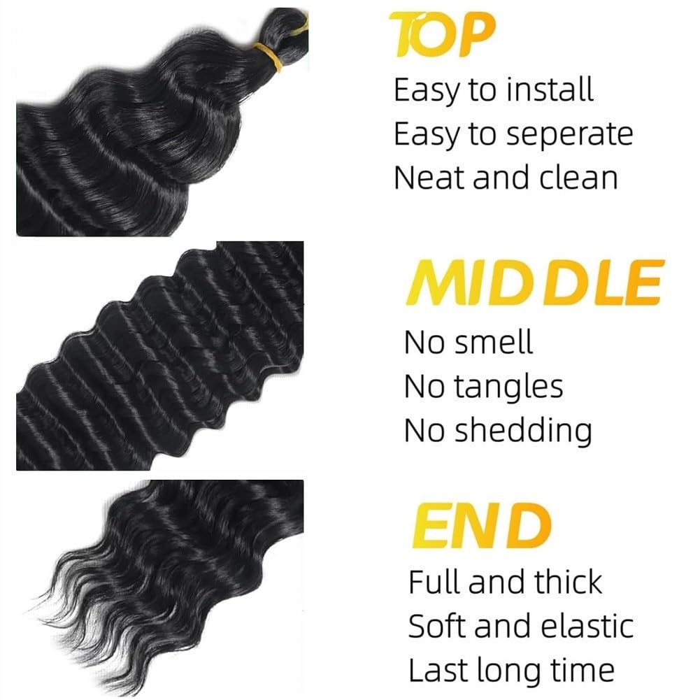 Bouclé Braiding Hair For Boho Braids Meches Rajout Cheveux Tresses For Bohemian Braids Pré-Étirés Meches Pour Tresses Africaine Meche Naturelle Pour Tresse（#Brown ，Total De 6 Packs) ）