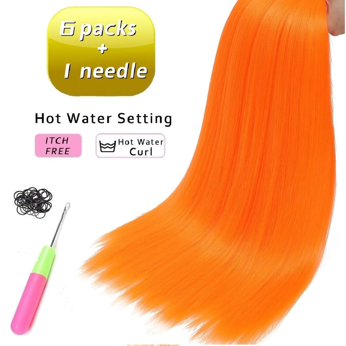 Bouclé Braiding Hair For Boho Braids Meches Rajout Cheveux Tresses For Bohemian Braids Pré-Étirés Meches Pour Tresses Africaine Meche Naturelle Pour Tresse（#Brown ，Total De 6 Packs) ）