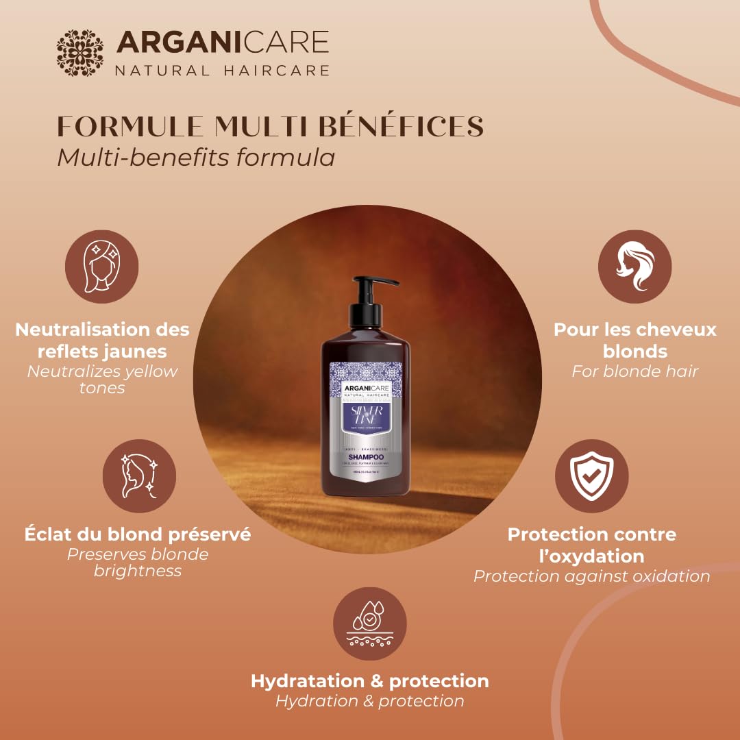 ARGANICARE Shampooing Régénérant Fortifiant Biotine & Huile d’Argan – Vitalité, Nutrition et Résistance – Renforce la Fibre Capillaire – Cheveux Fragilisés et Ternes – 400 mL