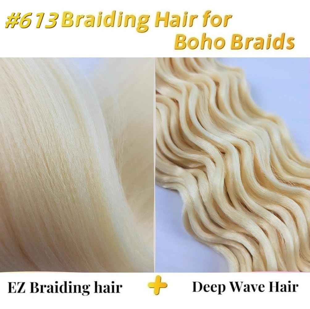 Bouclé Braiding Hair For Boho Braids Meches Rajout Cheveux Tresses For Bohemian Braids Pré-Étirés Meches Pour Tresses Africaine Meche Naturelle Pour Tresse（#Brown ，Total De 6 Packs) ）