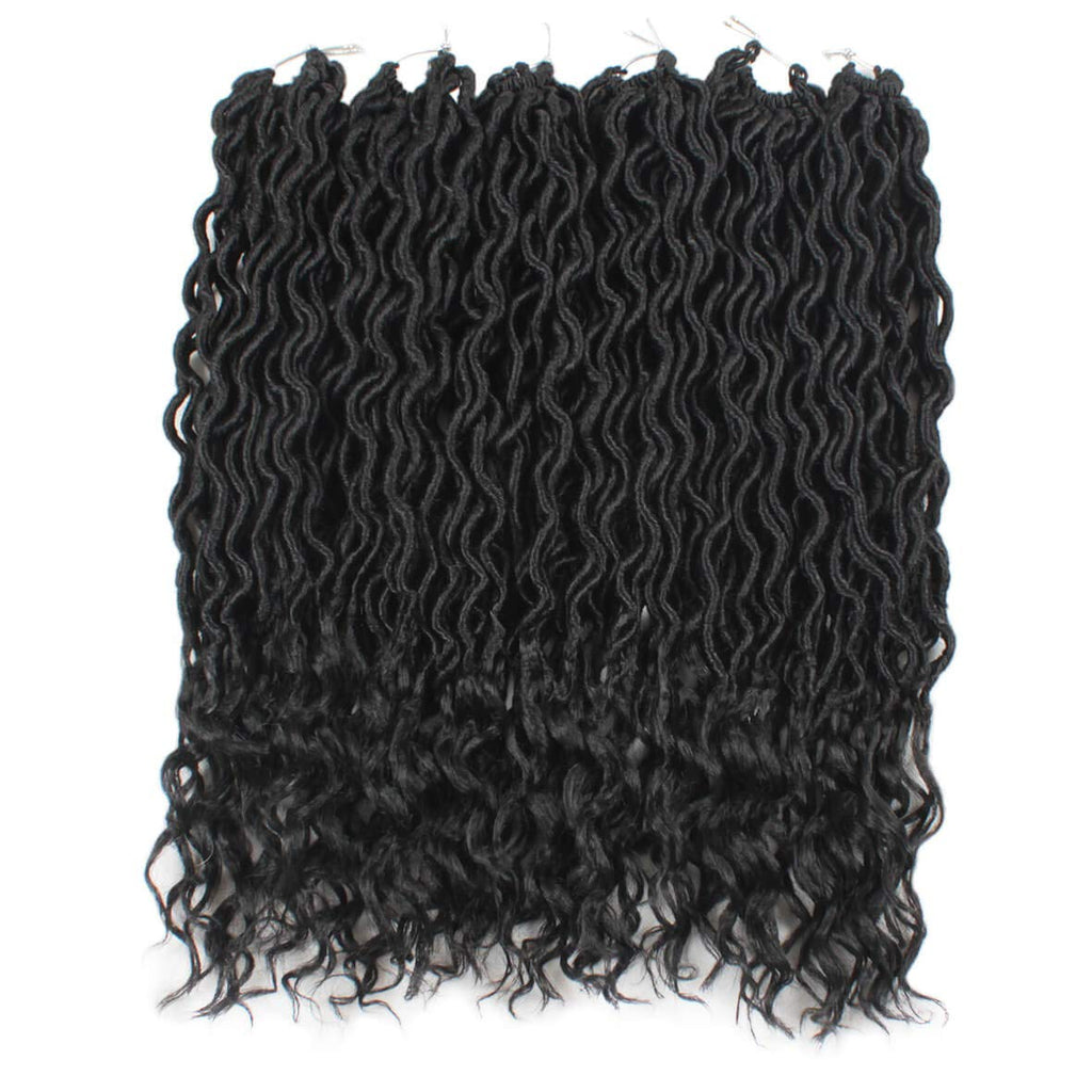 Xtrend 6Packs 18 pouces Twist Perruques Crochet Tresses Faux Locs bouclés se termine Dreadlocks Tresses Synthétiques Extensions de Cheveux Haute Température pour Femmes Noires 20 Strands/pack TBUG