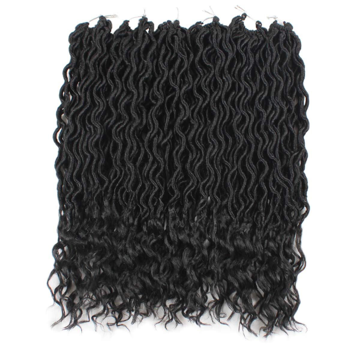 Xtrend 6Packs 18 pouces Twist Perruques Crochet Tresses Faux Locs bouclés se termine Dreadlocks Tresses Synthétiques Extensions de Cheveux Haute Température pour Femmes Noires 20 Strands/pack TBUG