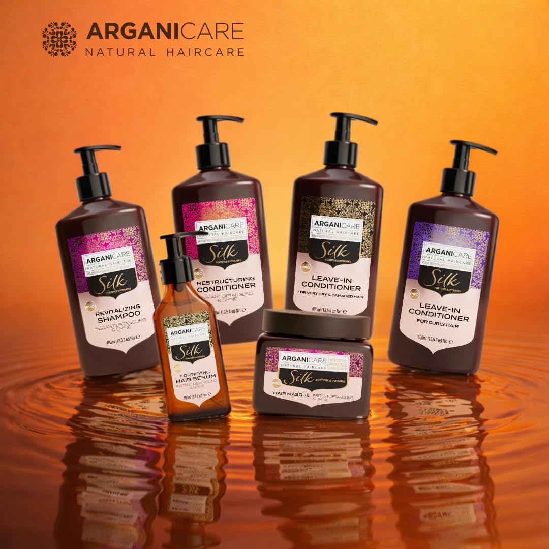ARGANICARE - Shampoing traitant Antipelliculaire à l'Huile d'Argan - Soin Cheveux Secs et Abîmés - Flacon 400 ml
