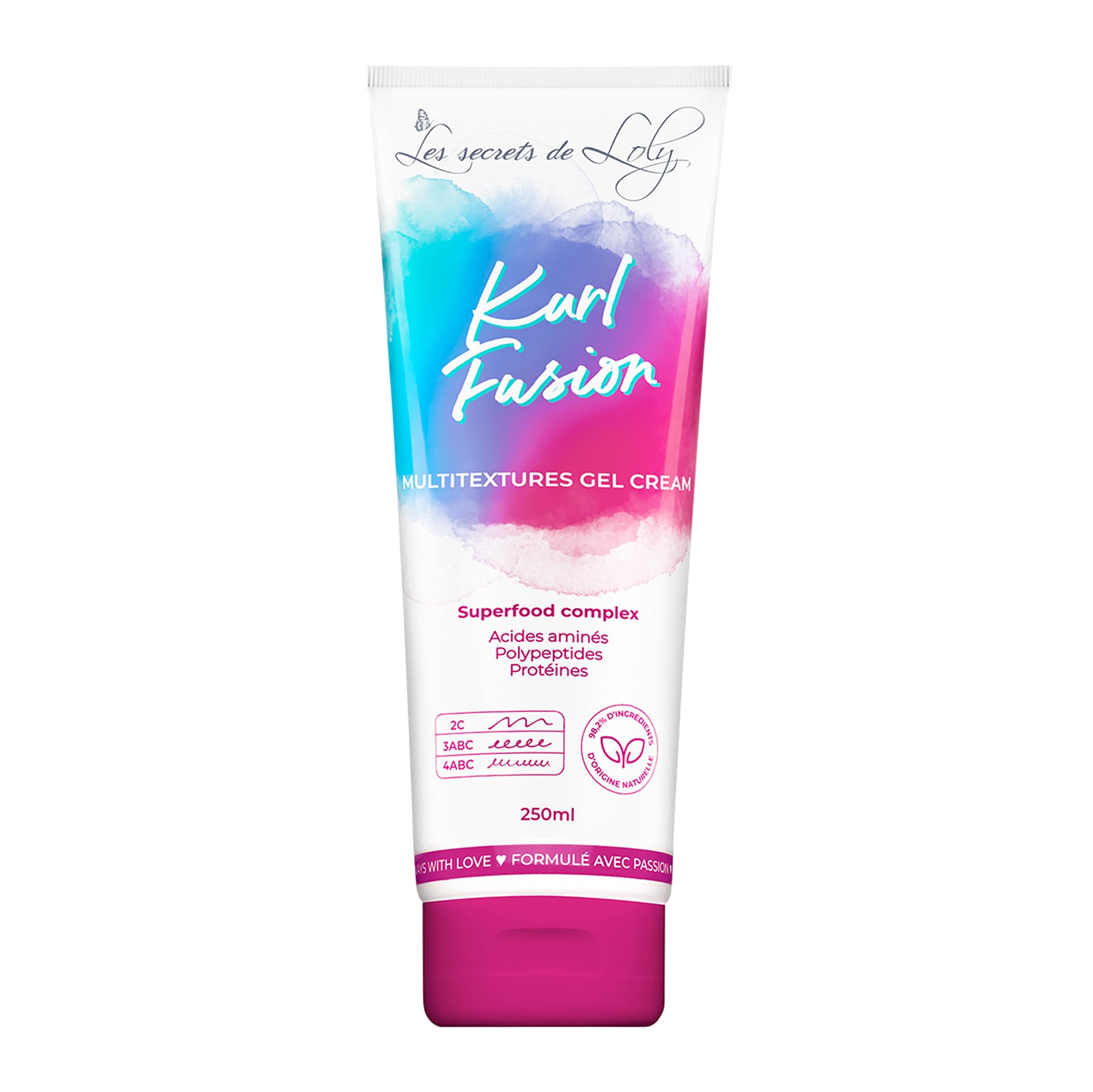 Les Secrets de Loly – Cloud Fusion – Mousse coiffante fixante Volume & définition – Cheveux ondulés, bouclés et frisés – Avec acide hyaluronique – 200 ml