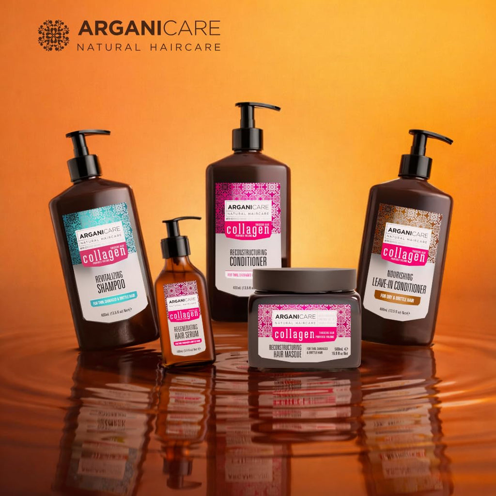 ARGANICARE Shampooing Régénérant Fortifiant Biotine & Huile d’Argan – Vitalité, Nutrition et Résistance – Renforce la Fibre Capillaire – Cheveux Fragilisés et Ternes – 400 mL