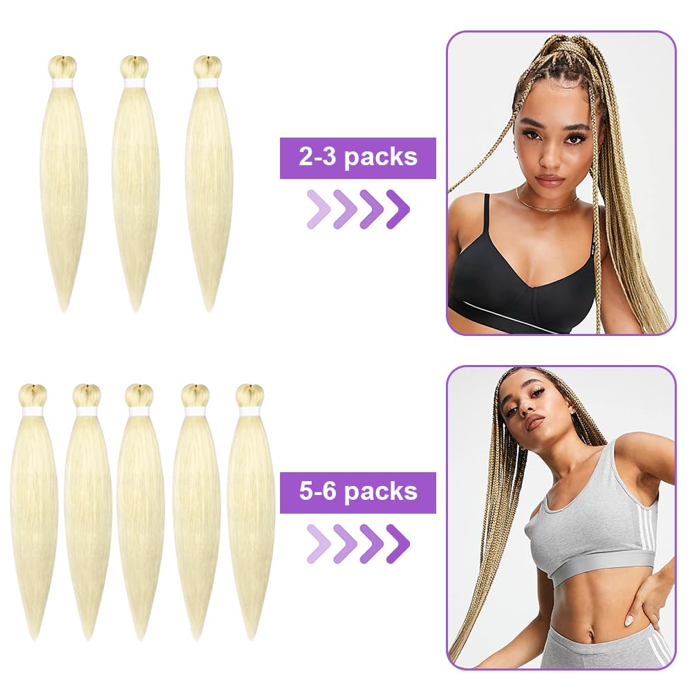 Aomig Rajout Cheveux Tresse, Jumbo Braids Meches, 65cm Extension de Cheveux de Fibre Synthétique pour Crochet Twist Tressage (4 couleurs)