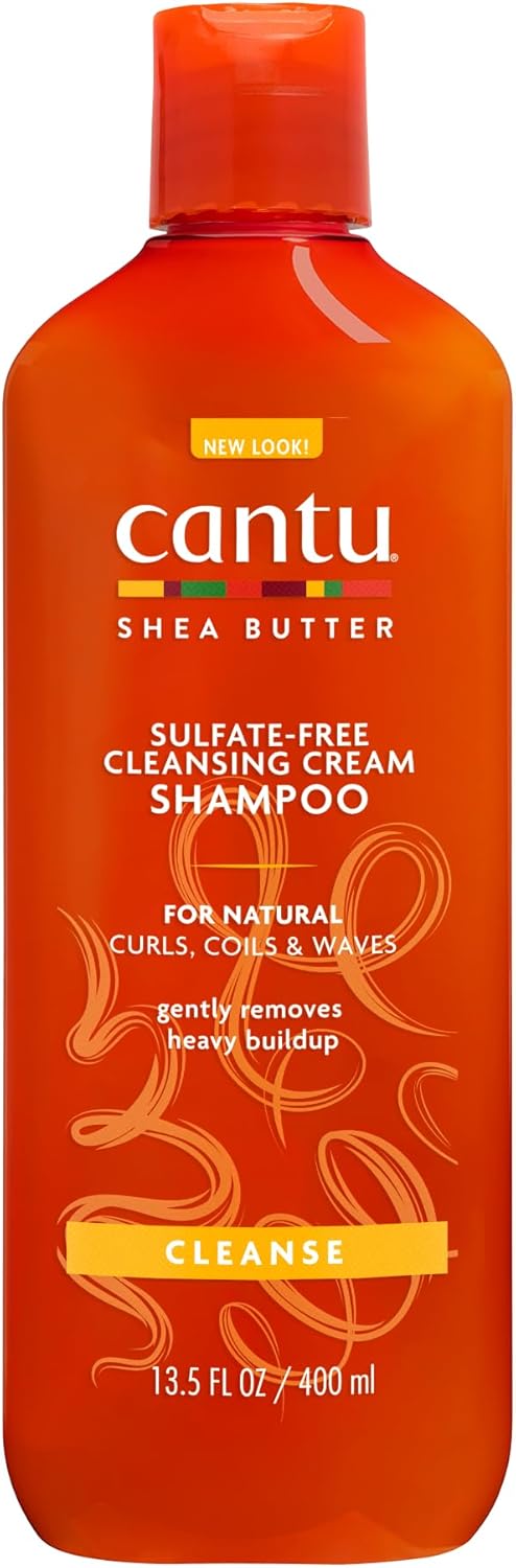 Cantu Cleansing Cream Shampooing - Shampooing pour cheveux bouclés et crépus - Formule riche au beurre de karité - Nettoie en douceur et en profondeur les cheveux et le cuir chevelu - Sans sulfate -