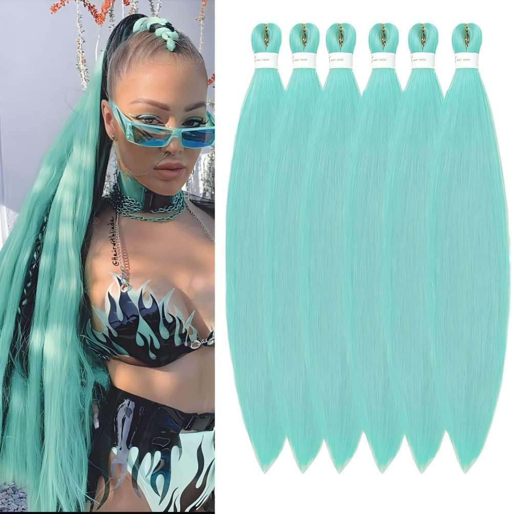 YDDM Meches Pour Tresses Africaine Rose et blanc Rajout Cheveux Tresses Texture Yaki Easy Install pour Debutants 20 Pouces 3 Paquets Cheveux Legers Naturels pour Box Braids Twist Crochet Styles