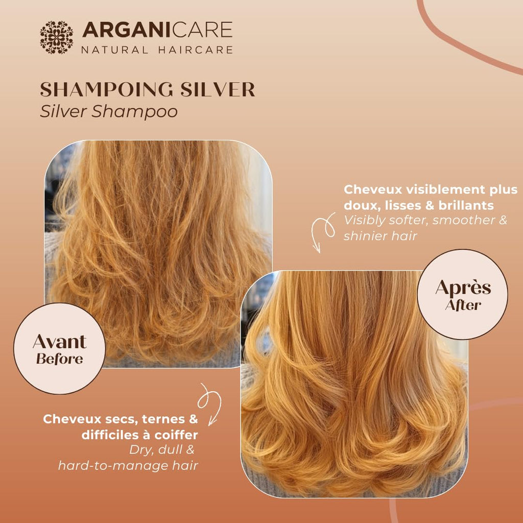 ARGANICARE Shampooing Régénérant Fortifiant Biotine & Huile d’Argan – Vitalité, Nutrition et Résistance – Renforce la Fibre Capillaire – Cheveux Fragilisés et Ternes – 400 mL