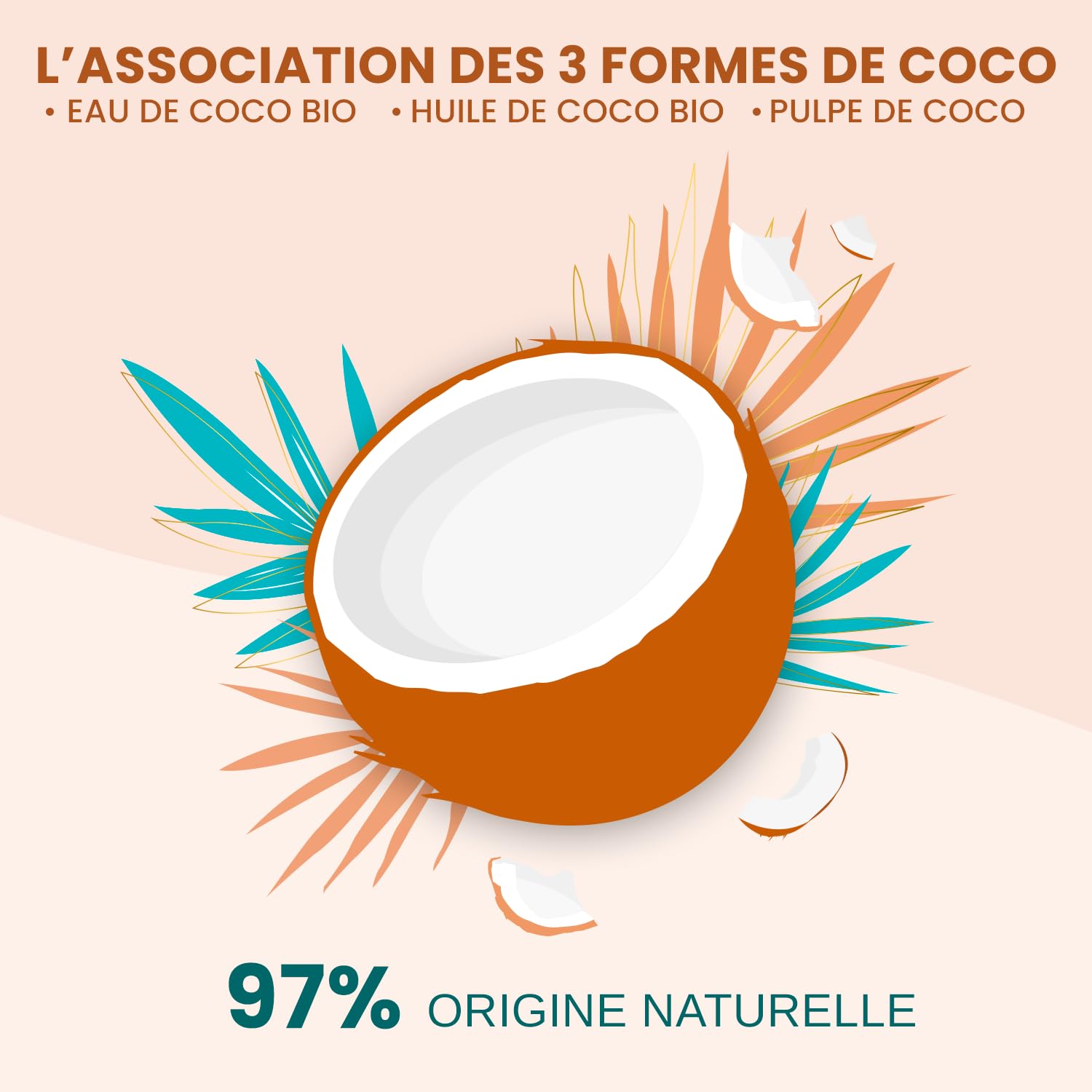 ACTIVILONG - Brume Légère Coco D'Amour - Sans Rinçage - Cheveux Texturés - Rafraîchit, Hydrate - 98% D'Ingrédients Naturels - Made in France - 260ml