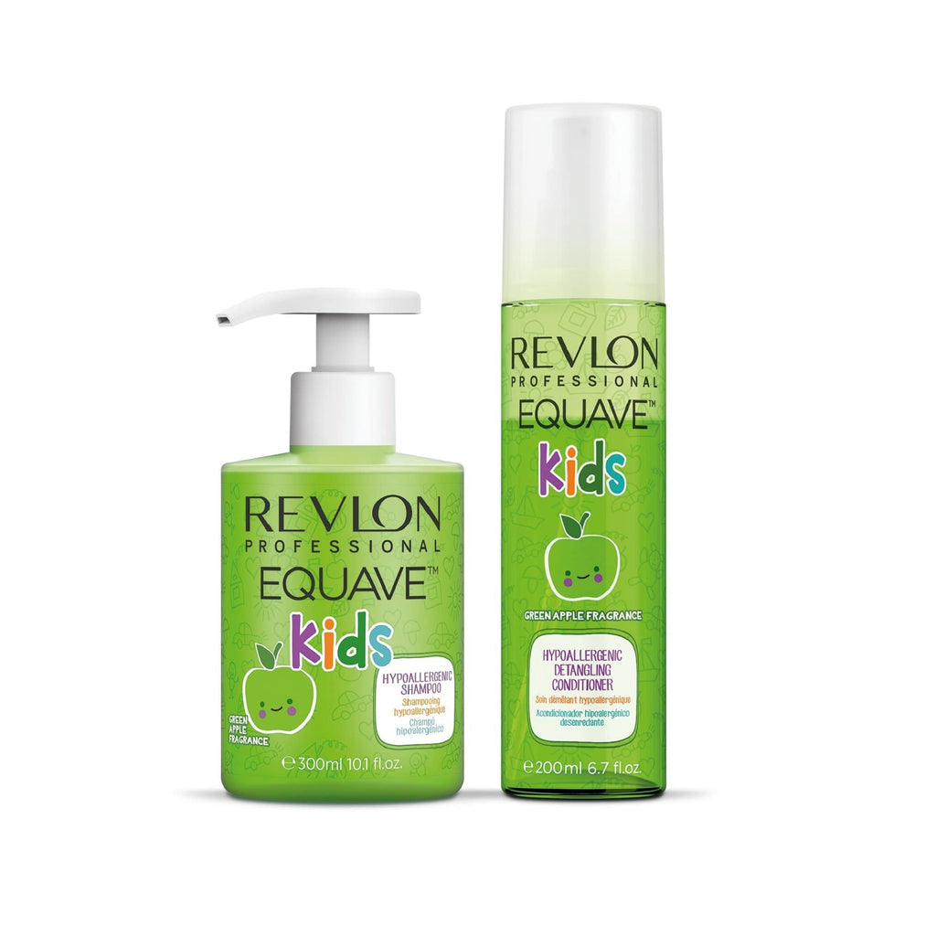 Revlon Professional Equave - Shampoing Démêlant - Soin Démêlant Cheveux pour Enfants - Shampooing Enfant Hypoallergénique et Hydratant - Soin Cheveux Doux et Brillants - Parfum Pomme Verte - 300ml