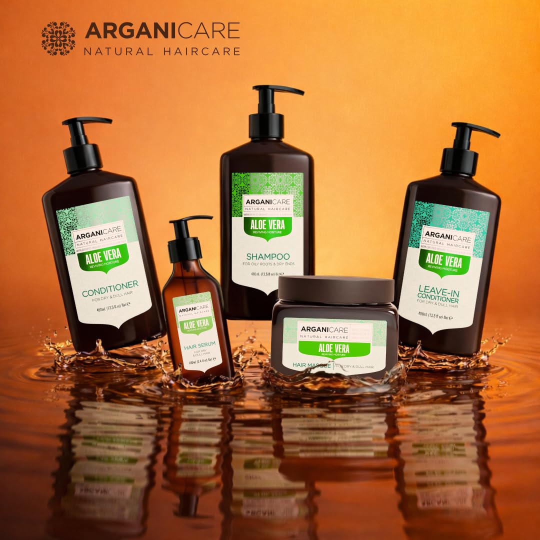 ARGANICARE Shampooing Régénérant Fortifiant Biotine & Huile d’Argan – Vitalité, Nutrition et Résistance – Renforce la Fibre Capillaire – Cheveux Fragilisés et Ternes – 400 mL