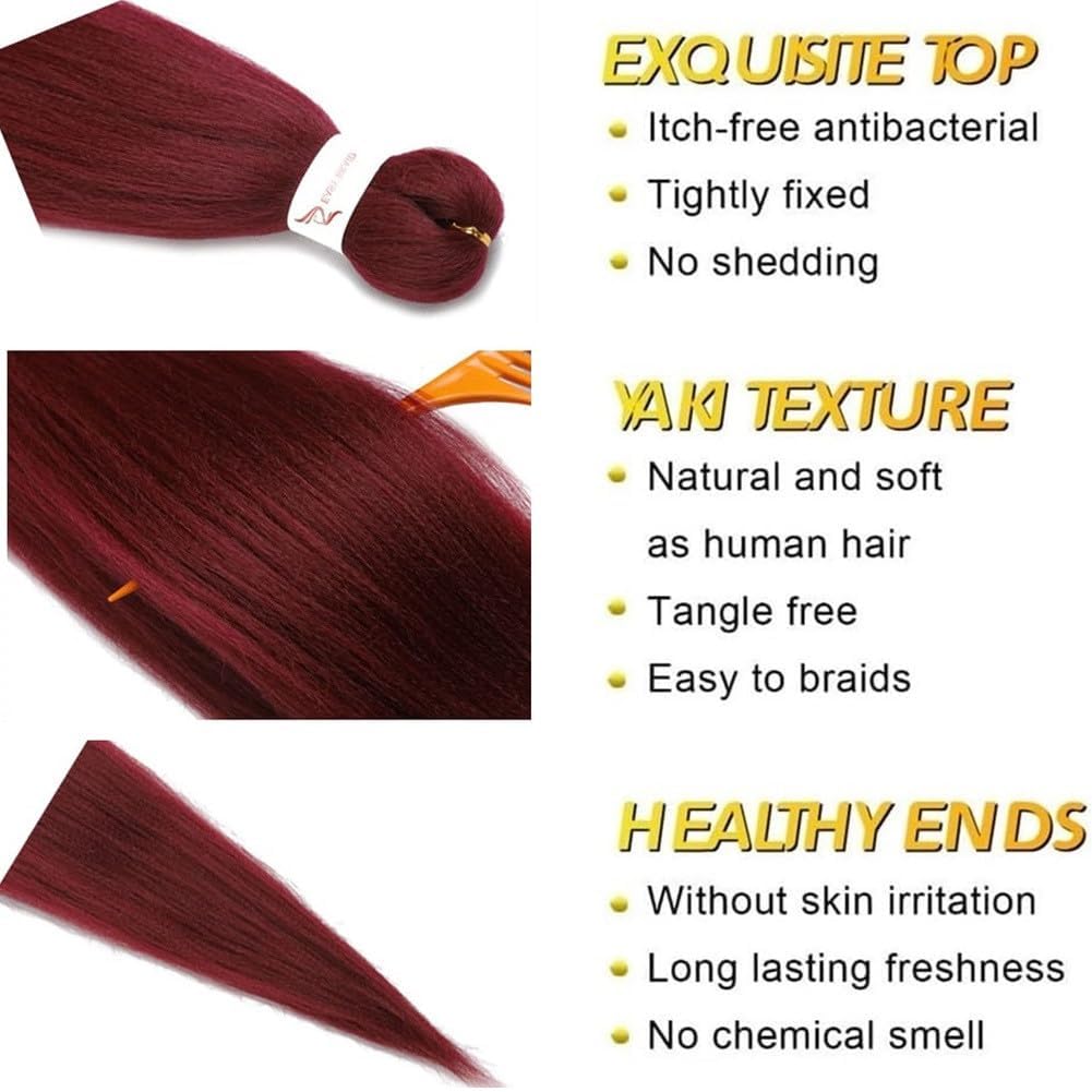 Bouclé Braiding Hair For Boho Braids Meches Rajout Cheveux Tresses For Bohemian Braids Pré-Étirés Meches Pour Tresses Africaine Meche Naturelle Pour Tresse（#Brown ，Total De 6 Packs) ）