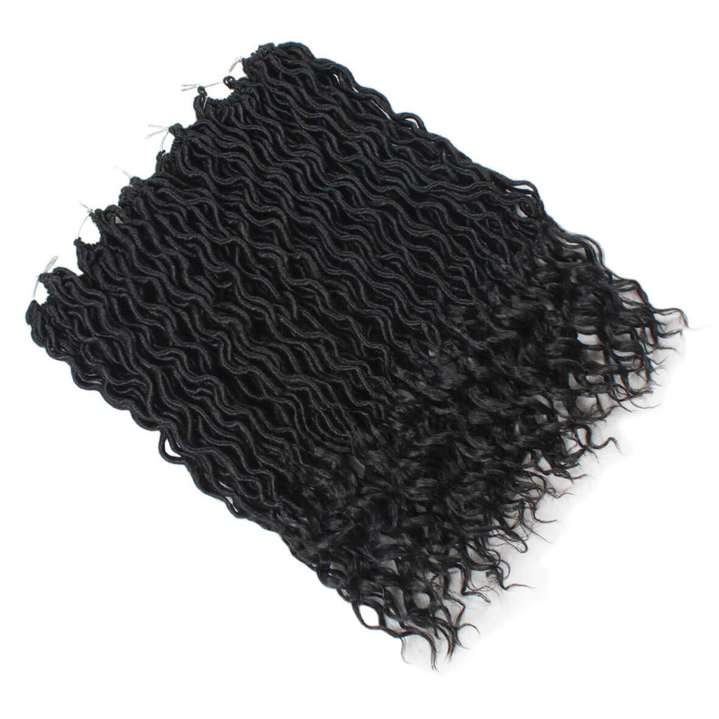 Xtrend 6Packs 18 pouces Twist Perruques Crochet Tresses Faux Locs bouclés se termine Dreadlocks Tresses Synthétiques Extensions de Cheveux Haute Température pour Femmes Noires 20 Strands/pack TBUG