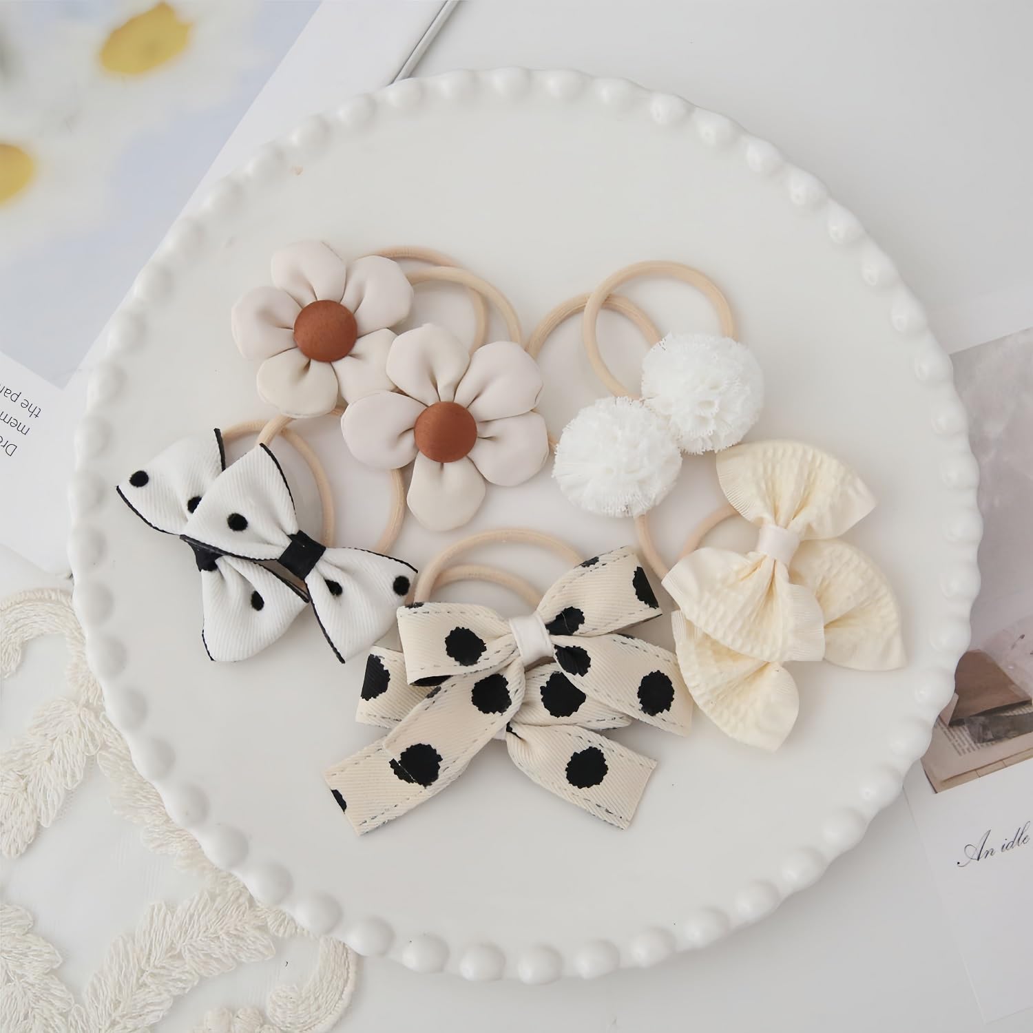Lot de 30 élastiques à cheveux pour enfants, élastiques colorés et souples, bandeau à nœud papillon, élastique pour fille, pour queue de cheval, accessoires pour cheveux pour petites filles