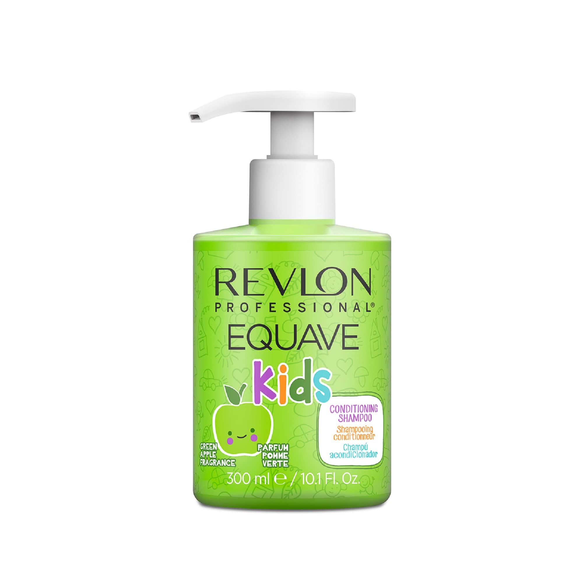 Revlon Professional Equave - Shampoing Démêlant - Soin Démêlant Cheveux pour Enfants - Shampooing Enfant Hypoallergénique et Hydratant - Soin Cheveux Doux et Brillants - Parfum Pomme Verte - 300ml