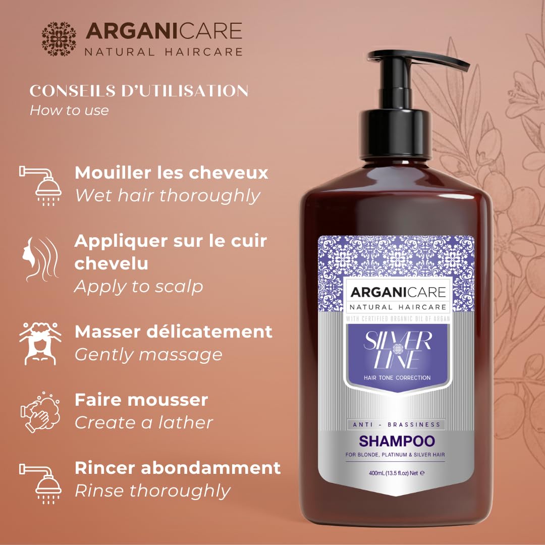 ARGANICARE Shampooing Régénérant Fortifiant Biotine & Huile d’Argan – Vitalité, Nutrition et Résistance – Renforce la Fibre Capillaire – Cheveux Fragilisés et Ternes – 400 mL