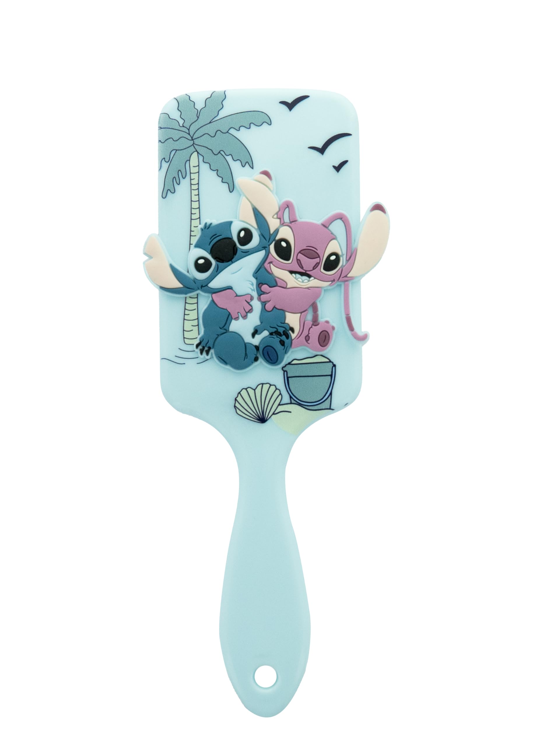 Disney Brosse Démêlante Bébé Enfant Angel – Lilo & Stitch – Cheveux Fins, Bouclés, Épais - Dents Souples, Massage Cuir Chevelu – Accessoire Cheveux, Soin, Toilette - Produit Officiel