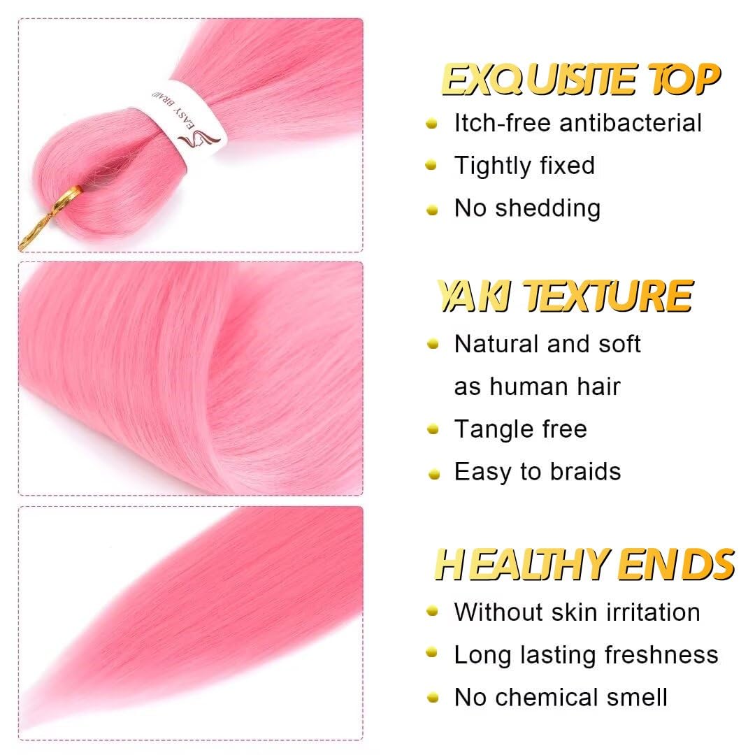 Bouclé Braiding Hair For Boho Braids Meches Rajout Cheveux Tresses For Bohemian Braids Pré-Étirés Meches Pour Tresses Africaine Meche Naturelle Pour Tresse（#Brown ，Total De 6 Packs) ）