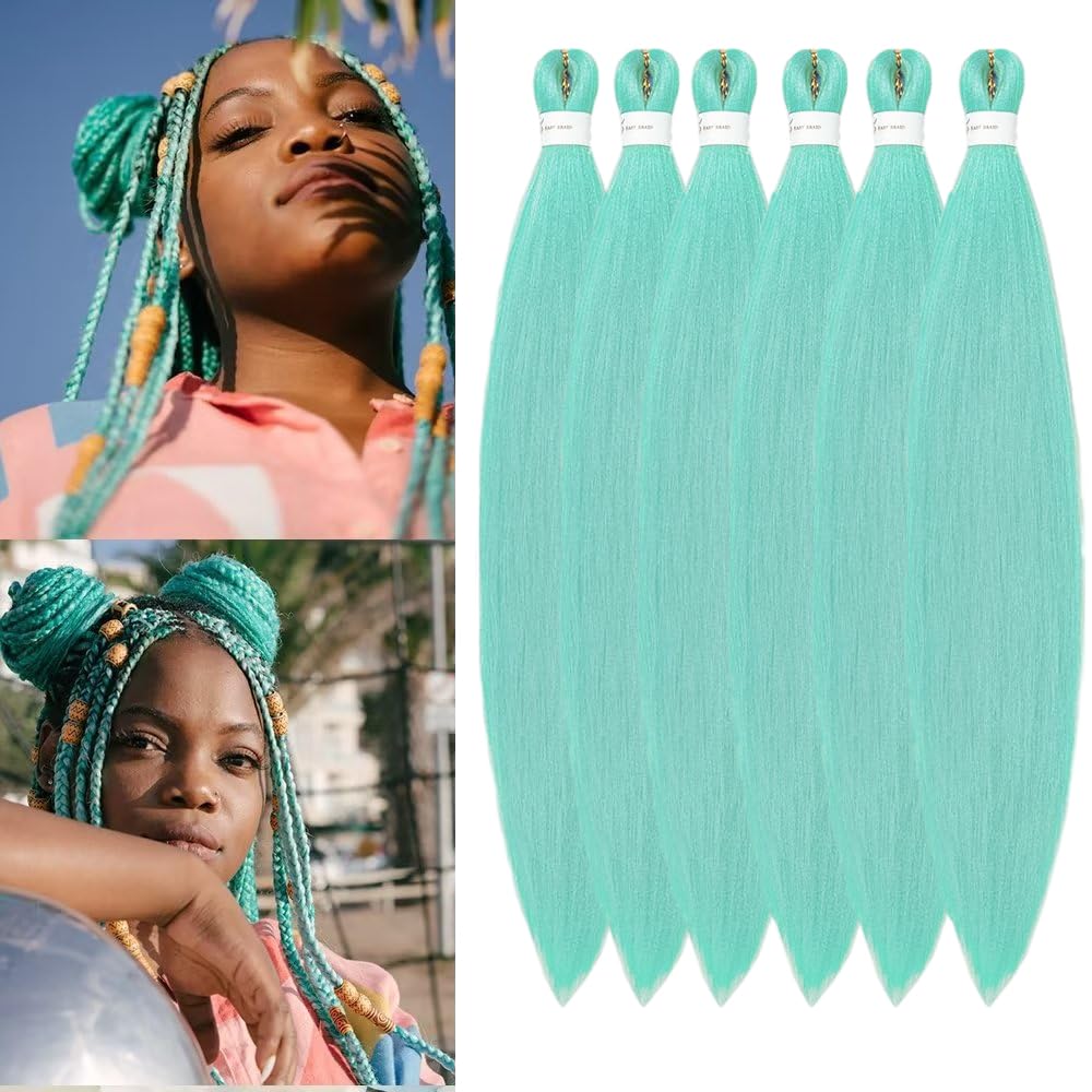 YDDM Meches Pour Tresses Africaine Rose et blanc Rajout Cheveux Tresses Texture Yaki Easy Install pour Debutants 20 Pouces 3 Paquets Cheveux Legers Naturels pour Box Braids Twist Crochet Styles