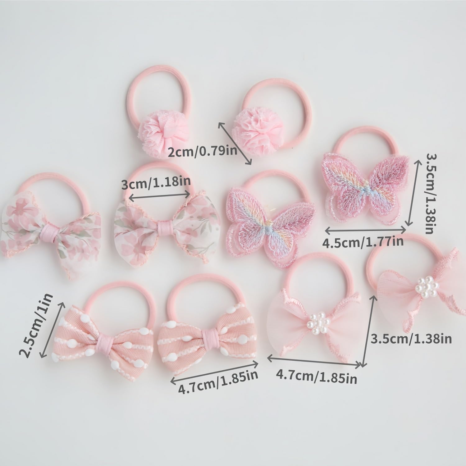 Lot de 30 élastiques à cheveux pour enfants, élastiques colorés et souples, bandeau à nœud papillon, élastique pour fille, pour queue de cheval, accessoires pour cheveux pour petites filles