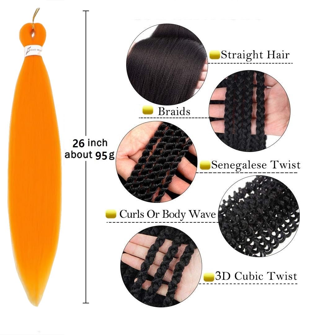 Bouclé Braiding Hair For Boho Braids Meches Rajout Cheveux Tresses For Bohemian Braids Pré-Étirés Meches Pour Tresses Africaine Meche Naturelle Pour Tresse（#Brown ，Total De 6 Packs) ）