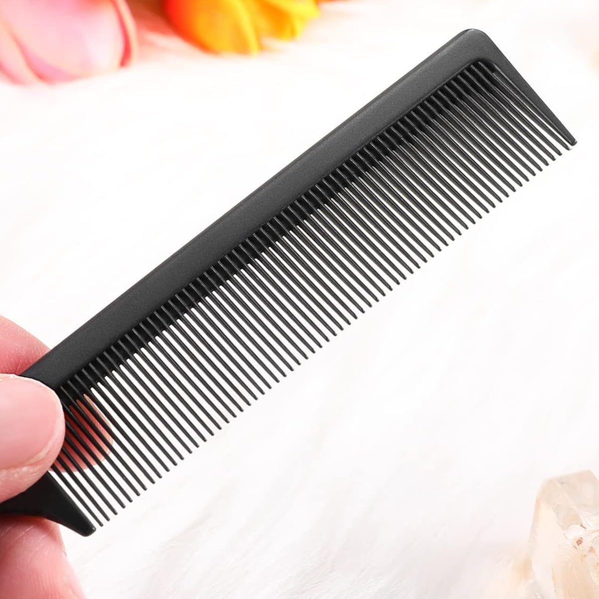 DAZISEN 3 Peignes à Cheveux - Peigne à Dents Fines Antistatique Peignes à Queue avec Manche en Acier Inoxydable pour Femme et Hommes