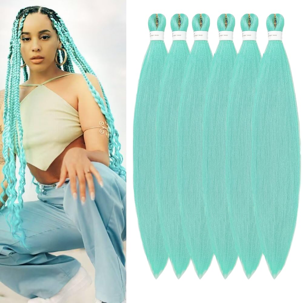 YDDM Meches Pour Tresses Africaine Rose et blanc Rajout Cheveux Tresses Texture Yaki Easy Install pour Debutants 20 Pouces 3 Paquets Cheveux Legers Naturels pour Box Braids Twist Crochet Styles