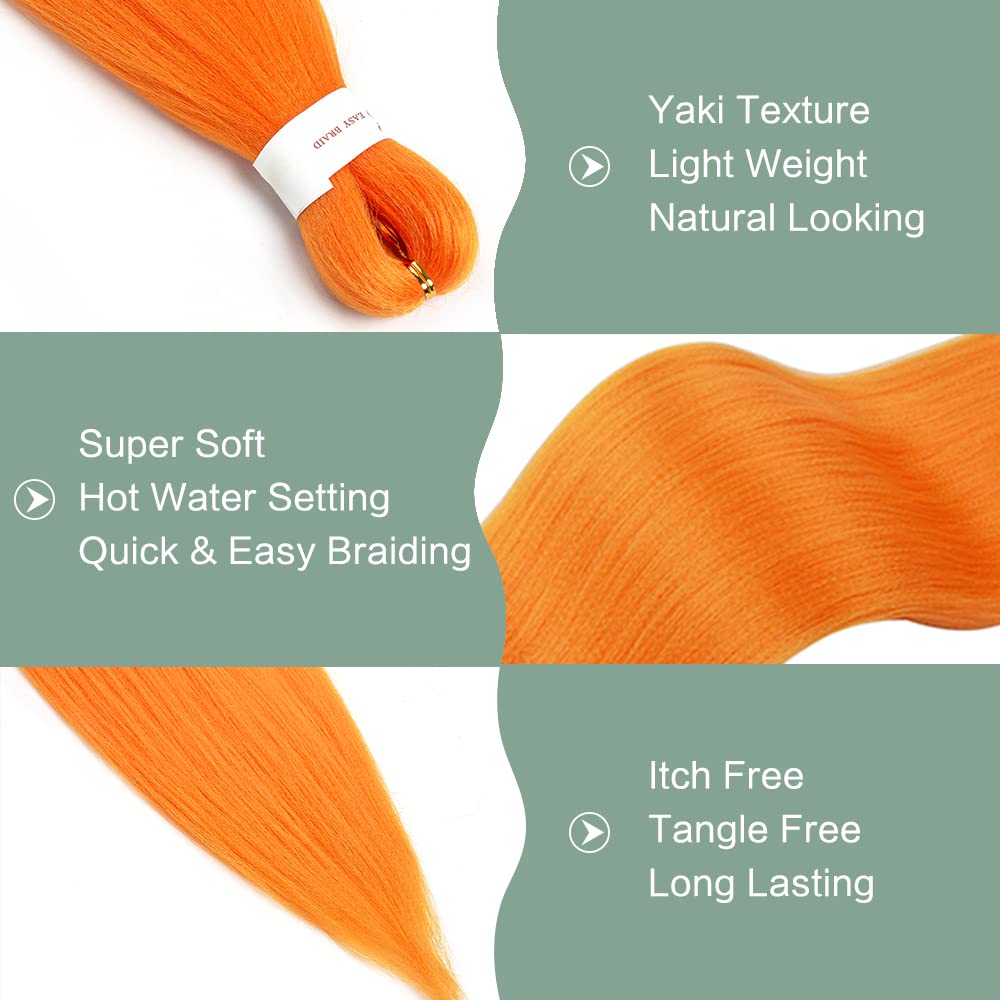 YDDM Meches Pour Tresses Africaine Rose et blanc Rajout Cheveux Tresses Texture Yaki Easy Install pour Debutants 20 Pouces 3 Paquets Cheveux Legers Naturels pour Box Braids Twist Crochet Styles