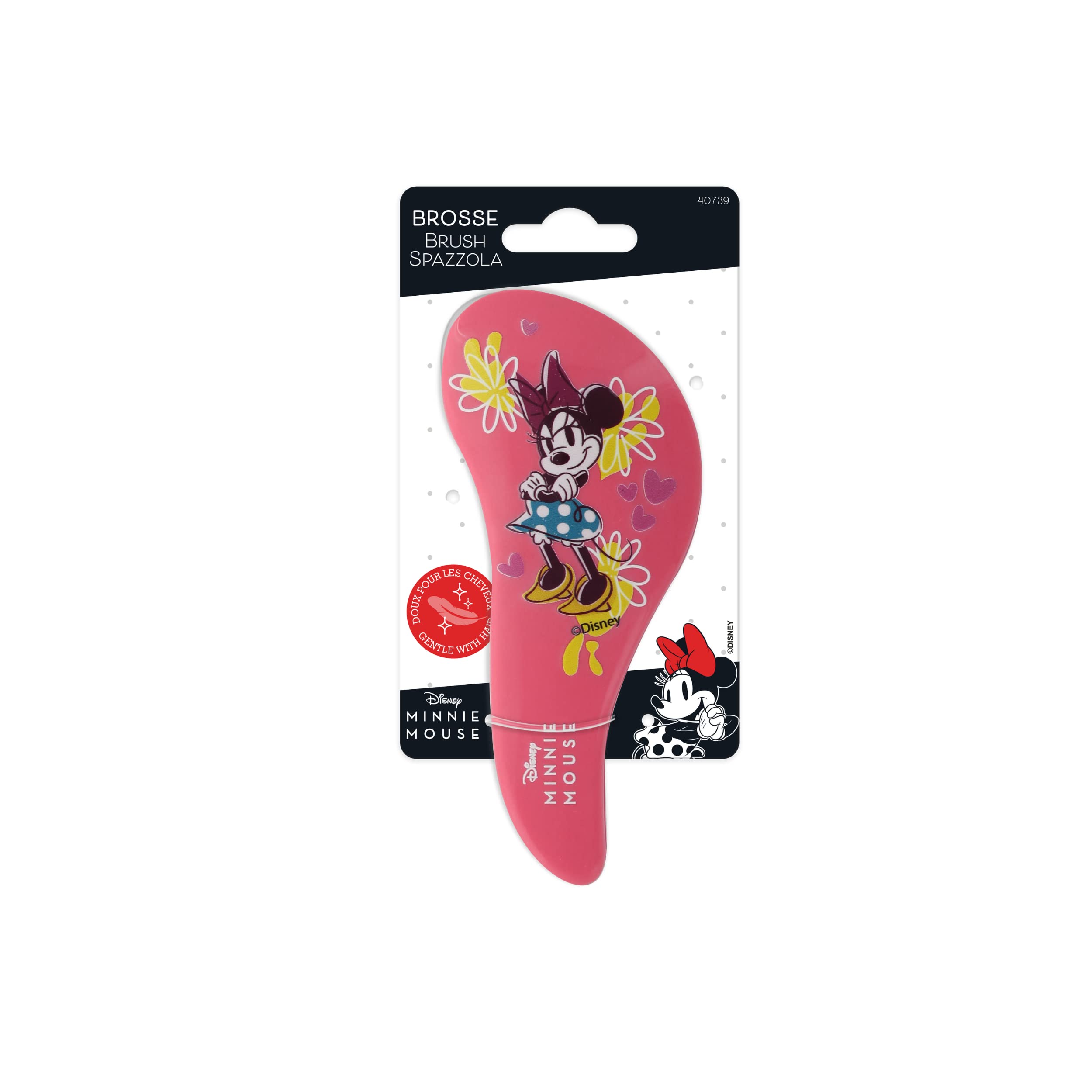 Disney Brosse Démêlante Bébé Enfant Angel – Lilo & Stitch – Cheveux Fins, Bouclés, Épais - Dents Souples, Massage Cuir Chevelu – Accessoire Cheveux, Soin, Toilette - Produit Officiel