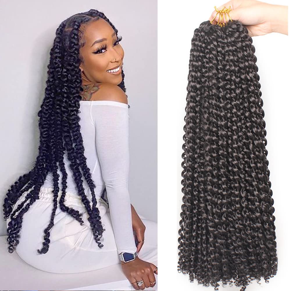 Xtrend Lot de 7 paquets d’extensions de cheveux Passion Twist - 18 mèches par paquet - 30,5 cm - Cheveux tressés au crochet