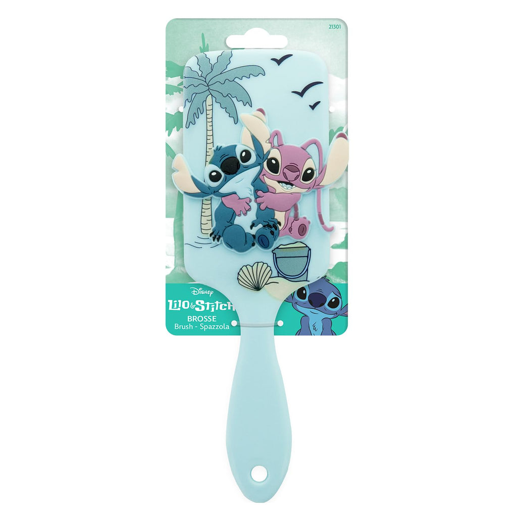 Disney Brosse Démêlante Bébé Enfant Angel – Lilo & Stitch – Cheveux Fins, Bouclés, Épais - Dents Souples, Massage Cuir Chevelu – Accessoire Cheveux, Soin, Toilette - Produit Officiel