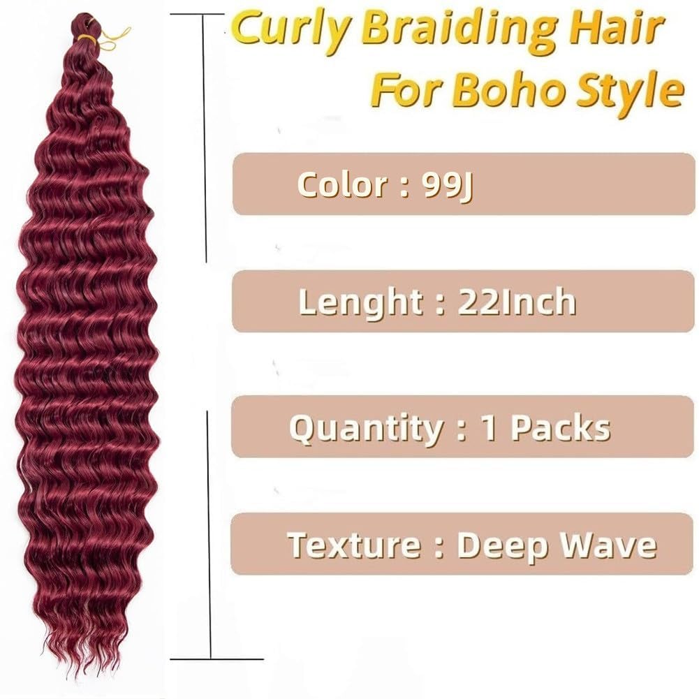 Bouclé Braiding Hair For Boho Braids Meches Rajout Cheveux Tresses For Bohemian Braids Pré-Étirés Meches Pour Tresses Africaine Meche Naturelle Pour Tresse（#Brown ，Total De 6 Packs) ）