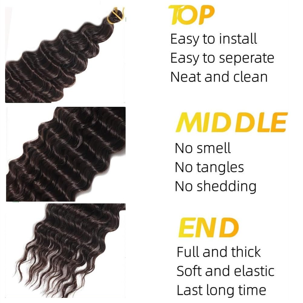 Bouclé Braiding Hair For Boho Braids Meches Rajout Cheveux Tresses For Bohemian Braids Pré-Étirés Meches Pour Tresses Africaine Meche Naturelle Pour Tresse（#Brown ，Total De 6 Packs) ）