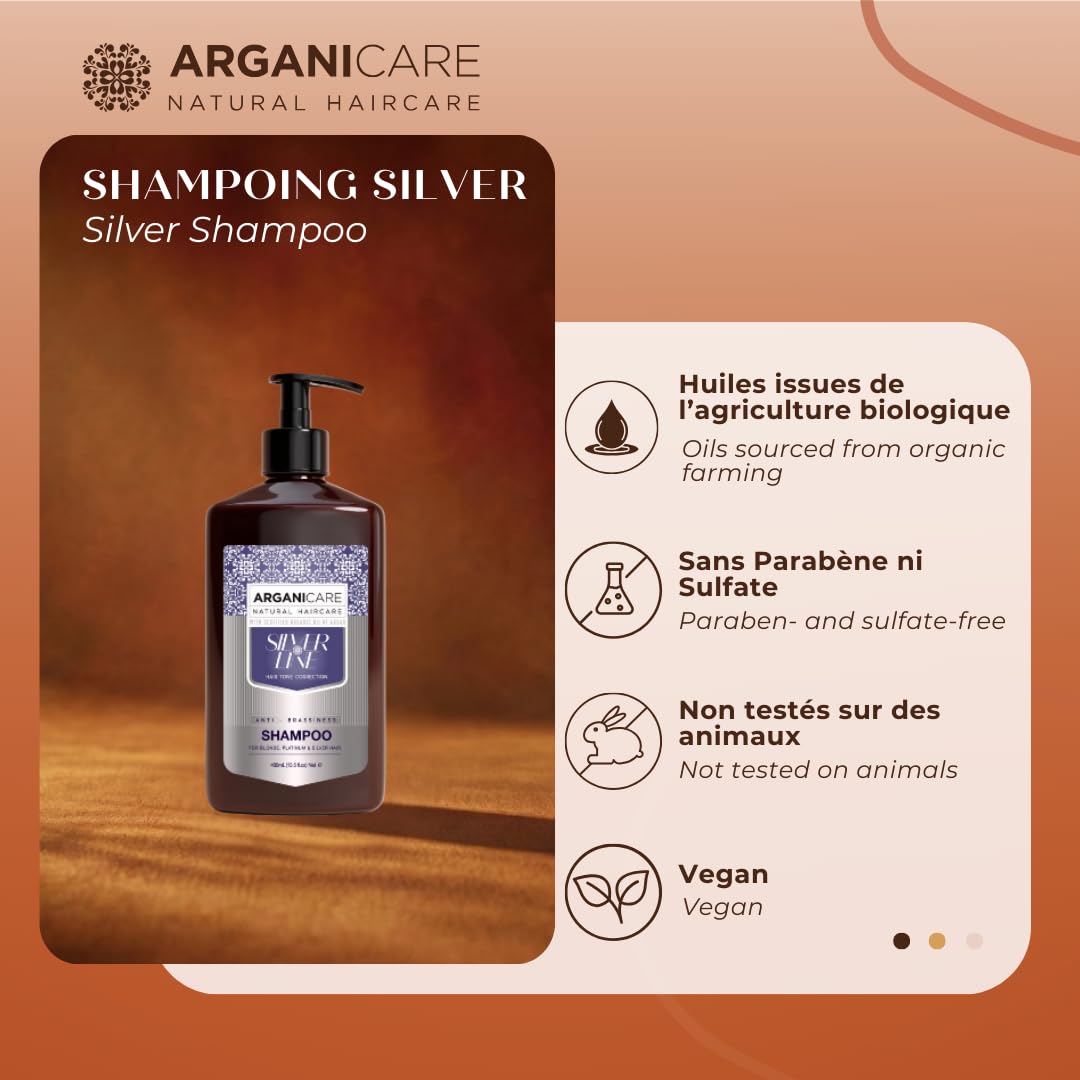 ARGANICARE Shampooing Régénérant Fortifiant Biotine & Huile d’Argan – Vitalité, Nutrition et Résistance – Renforce la Fibre Capillaire – Cheveux Fragilisés et Ternes – 400 mL