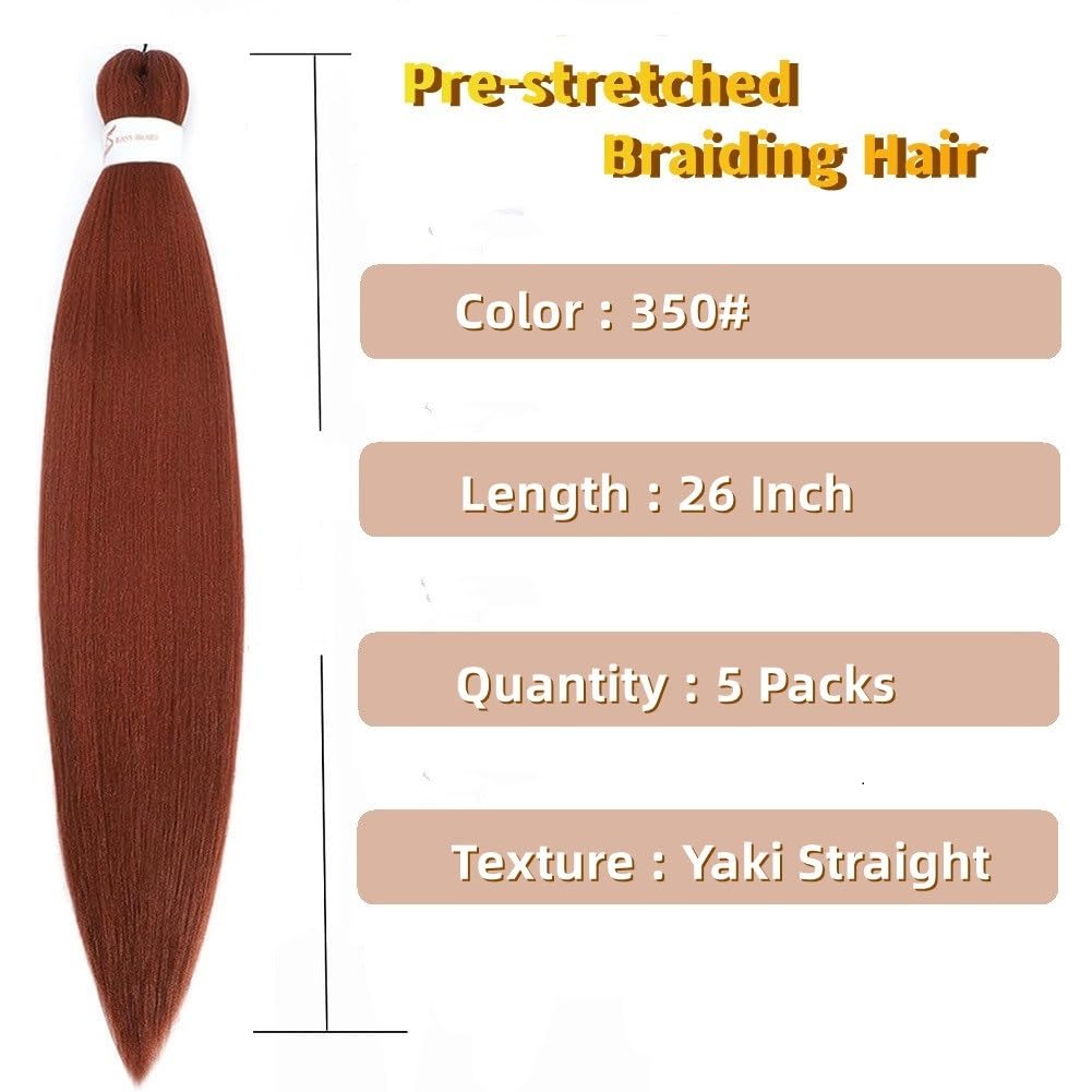 Bouclé Braiding Hair For Boho Braids Meches Rajout Cheveux Tresses For Bohemian Braids Pré-Étirés Meches Pour Tresses Africaine Meche Naturelle Pour Tresse（#Brown ，Total De 6 Packs) ）