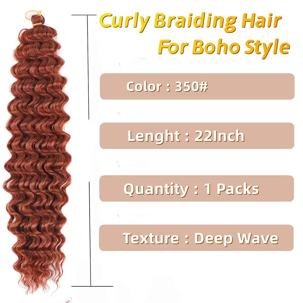 Bouclé Braiding Hair For Boho Braids Meches Rajout Cheveux Tresses For Bohemian Braids Pré-Étirés Meches Pour Tresses Africaine Meche Naturelle Pour Tresse（#Brown ，Total De 6 Packs) ）