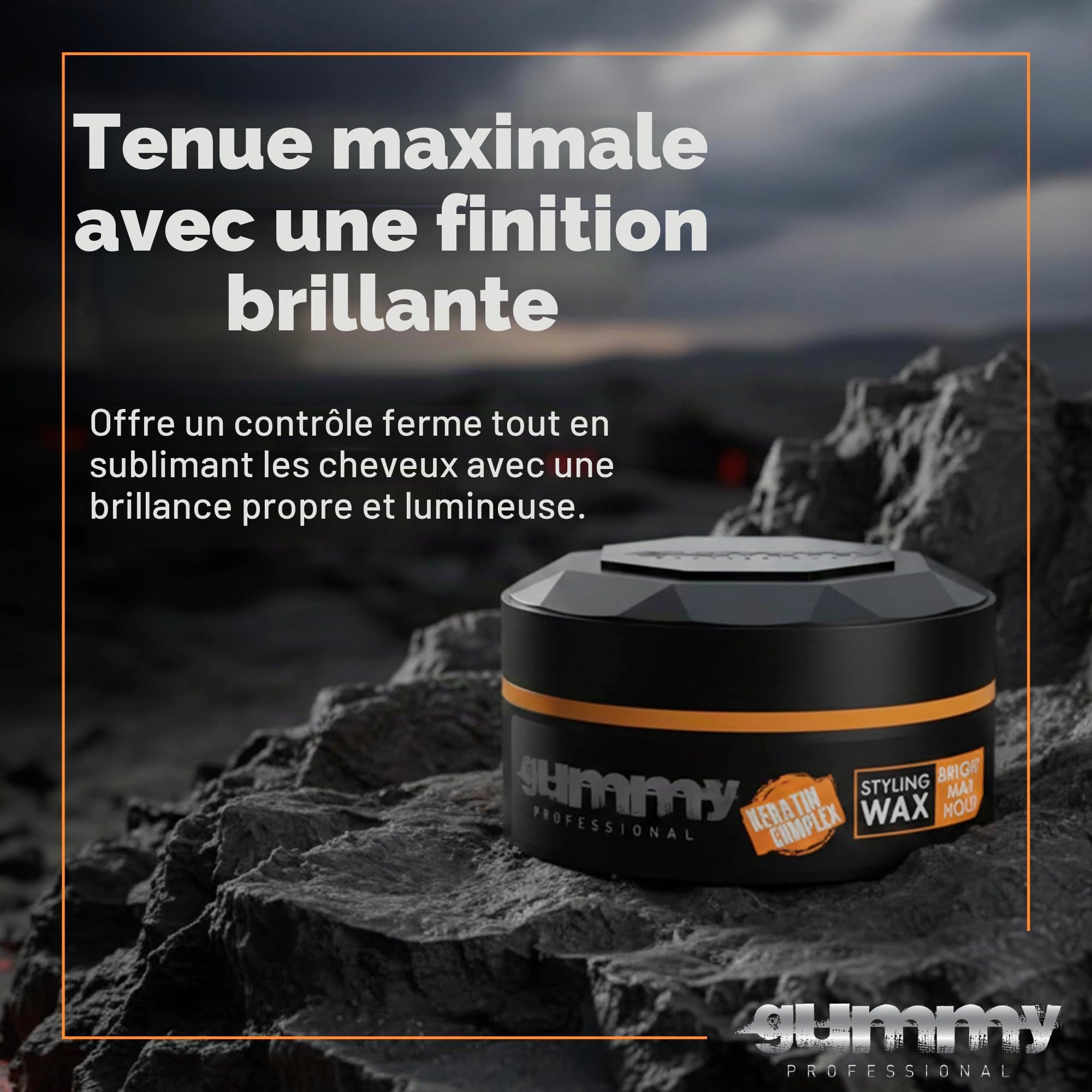 Cire Coiffante Professionnelle Ultra Fixation Gummy 150 ml - Cire capillaire forte tenue & brillance - Pour hommes & femmes - Sans alcool avec vitamine B5