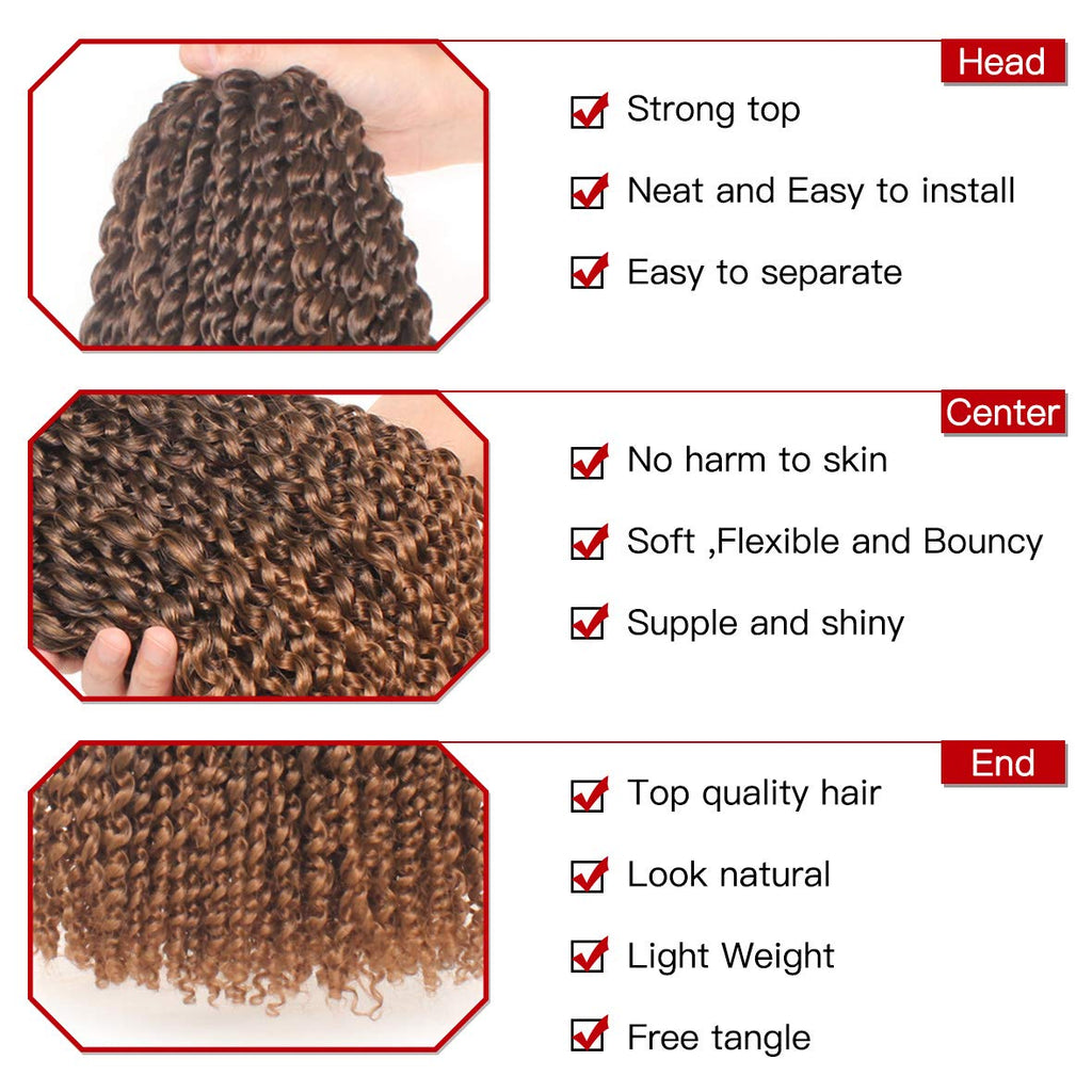 Xtrend Lot de 7 paquets d’extensions de cheveux Passion Twist - 18 mèches par paquet - 30,5 cm - Cheveux tressés au crochet