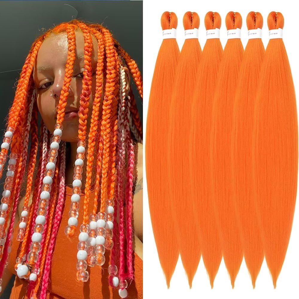 YDDM Meches Pour Tresses Africaine Rose et blanc Rajout Cheveux Tresses Texture Yaki Easy Install pour Debutants 20 Pouces 3 Paquets Cheveux Legers Naturels pour Box Braids Twist Crochet Styles