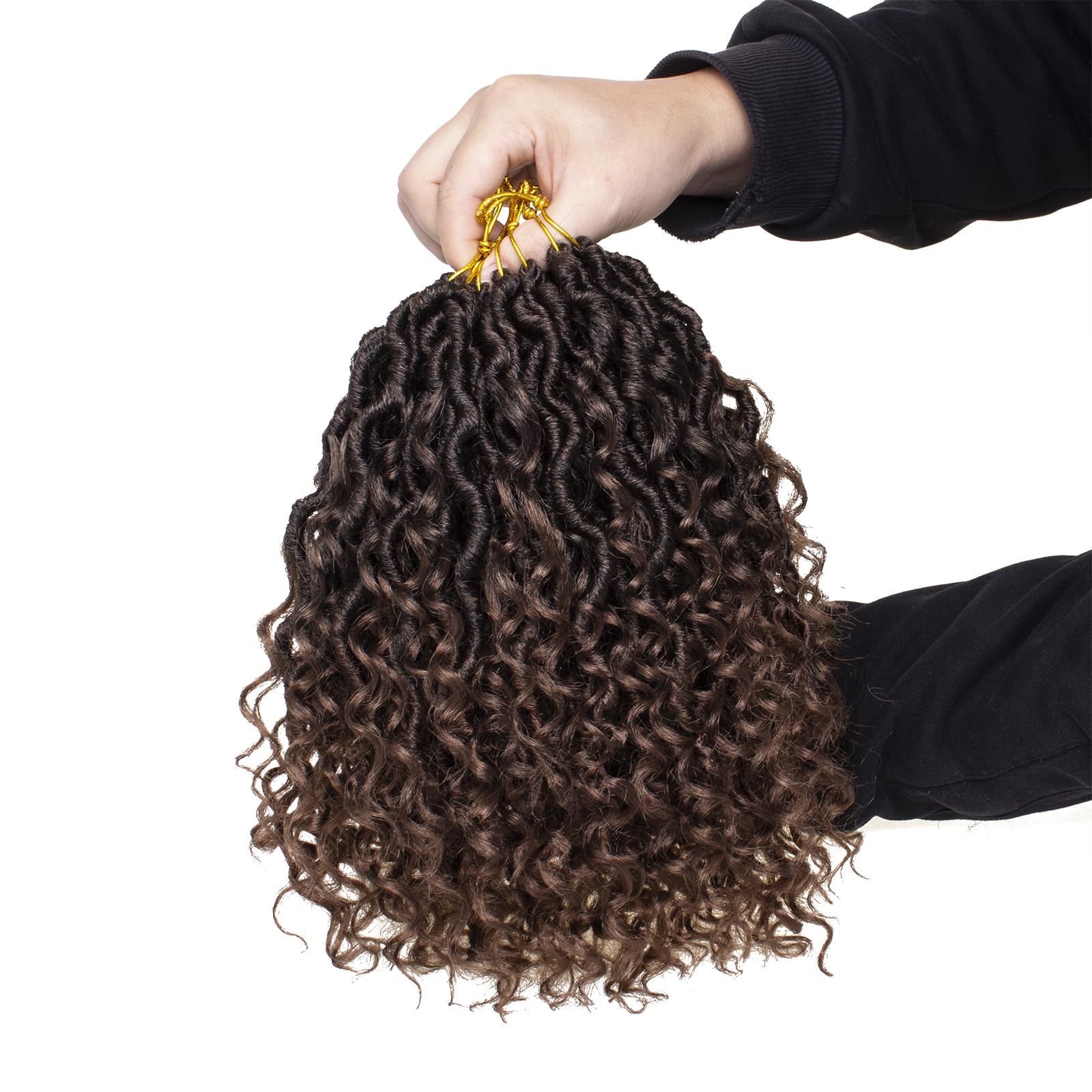 Xtrend 6Packs 18 pouces Twist Perruques Crochet Tresses Faux Locs bouclés se termine Dreadlocks Tresses Synthétiques Extensions de Cheveux Haute Température pour Femmes Noires 20 Strands/pack TBUG